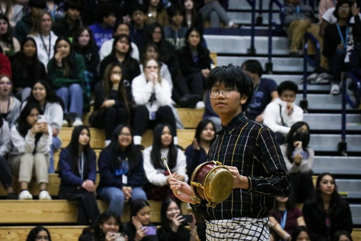 David Ruat plays the drum during the cultural showcase.
Photo courtesy of Perry Township
