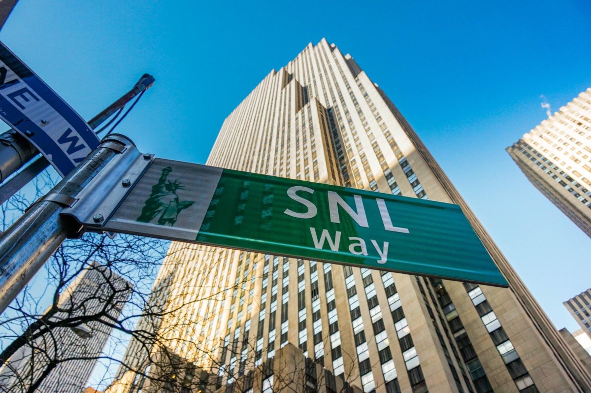 Commemorative street sign made in honor of SNL's 40th anniversary 