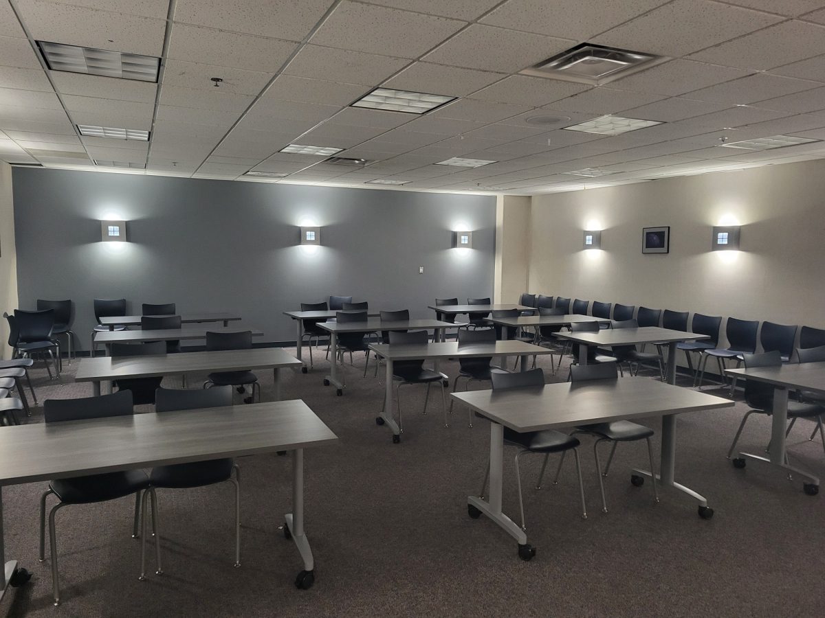 An empty Falcons Nest after the Safe Space room on Wednesday.