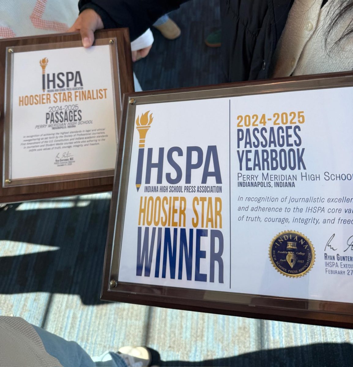 The Passages Hoosier Star award. Photo provided by Martina Mays.